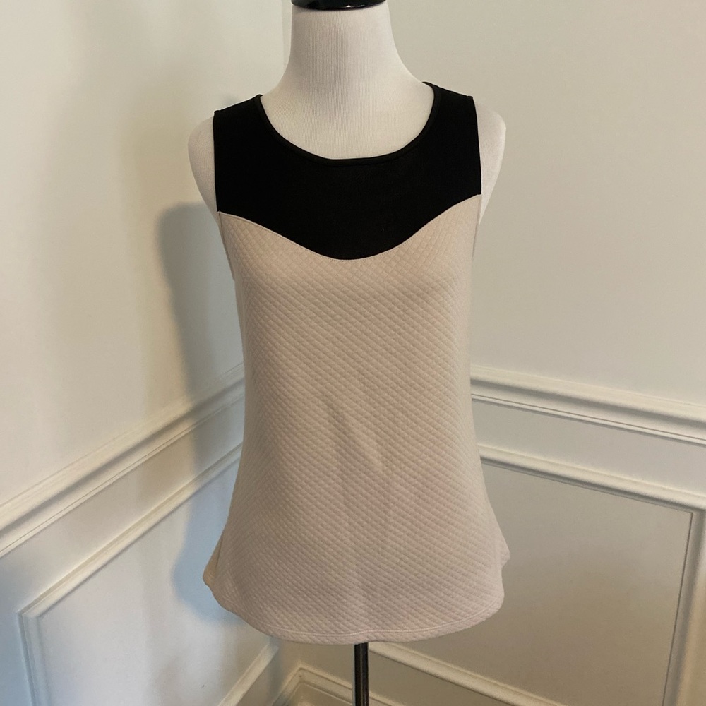 Express Sleeveless Quilted/Mesh Top